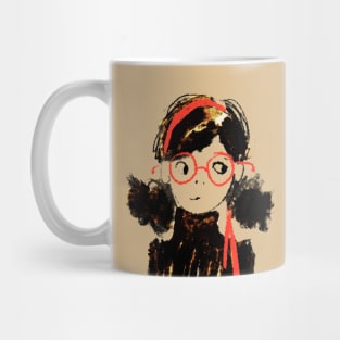 Glasses girl in red headband Mug